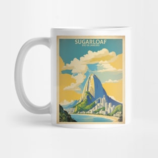 Sugar Loaf Rio de Janeiro Brazil Vintage Tourism Travel Poster Mug